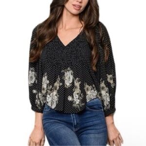 On You Crop Top Floral & Polka Dot